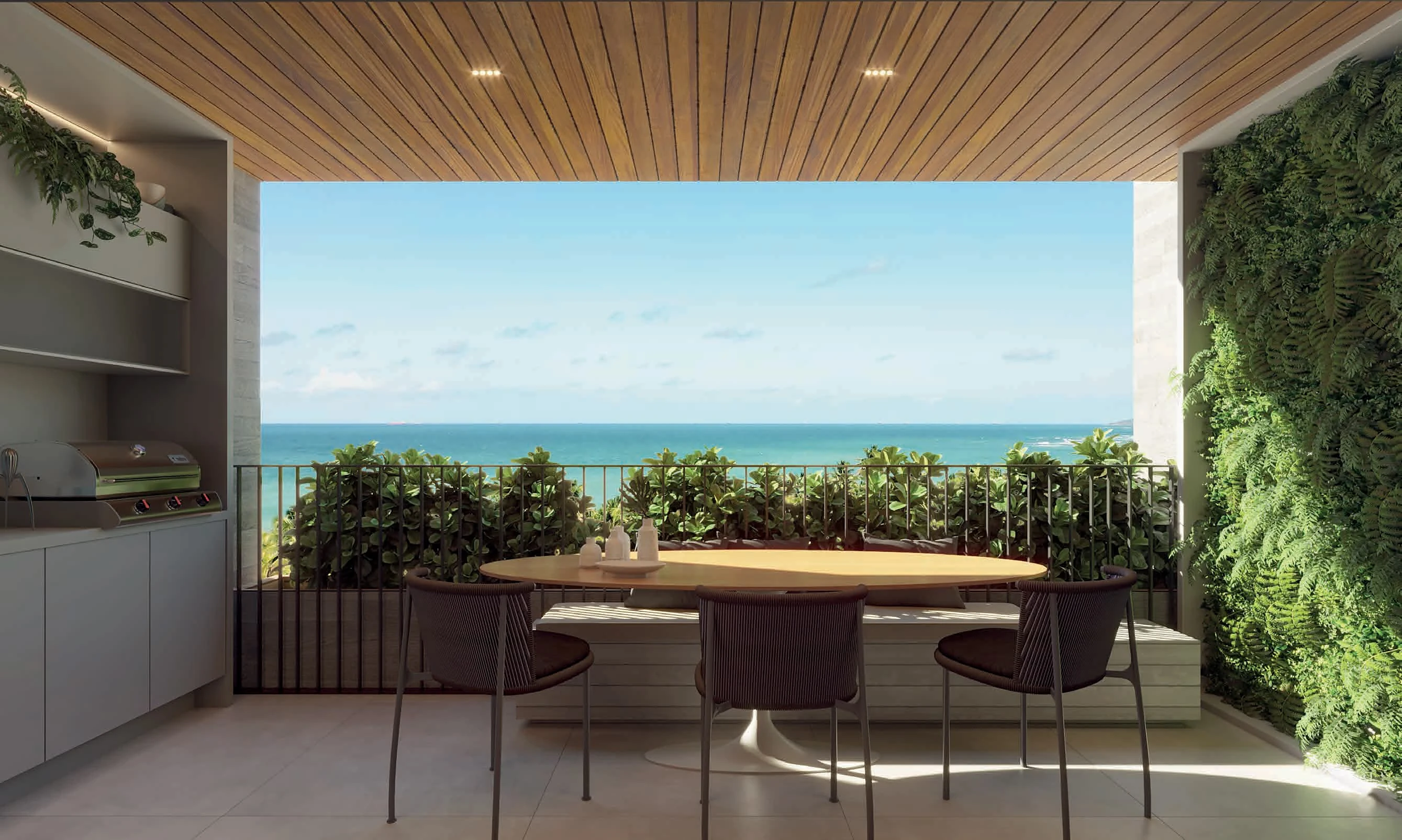 Varanda gourmet do apartamento de 101 m²